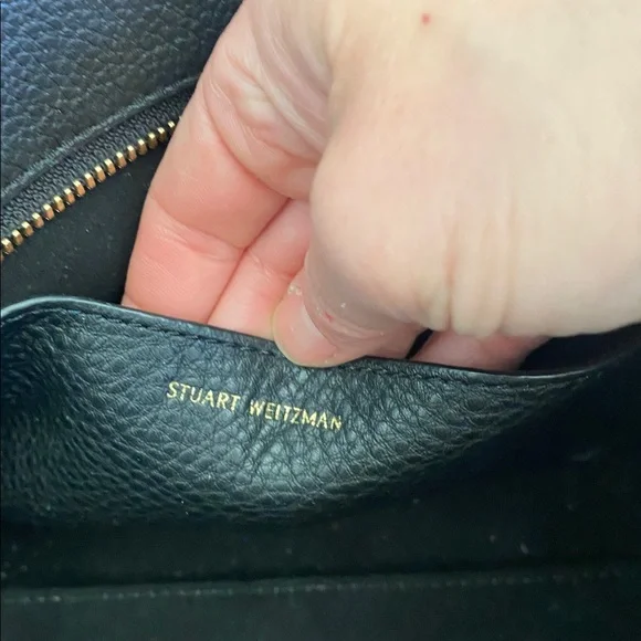 Stuart Weitzman “Cheltote” Chelsea Messenger in Pebbled Leather - Picture 8 of 9